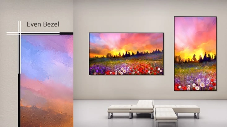 Even bezel design close-up